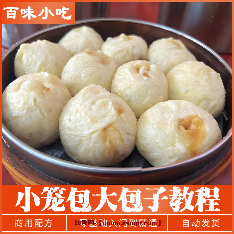 pf462、成都包子小笼包发面调馅料灌汤包早点小吃技术配方视频教学-知食网
