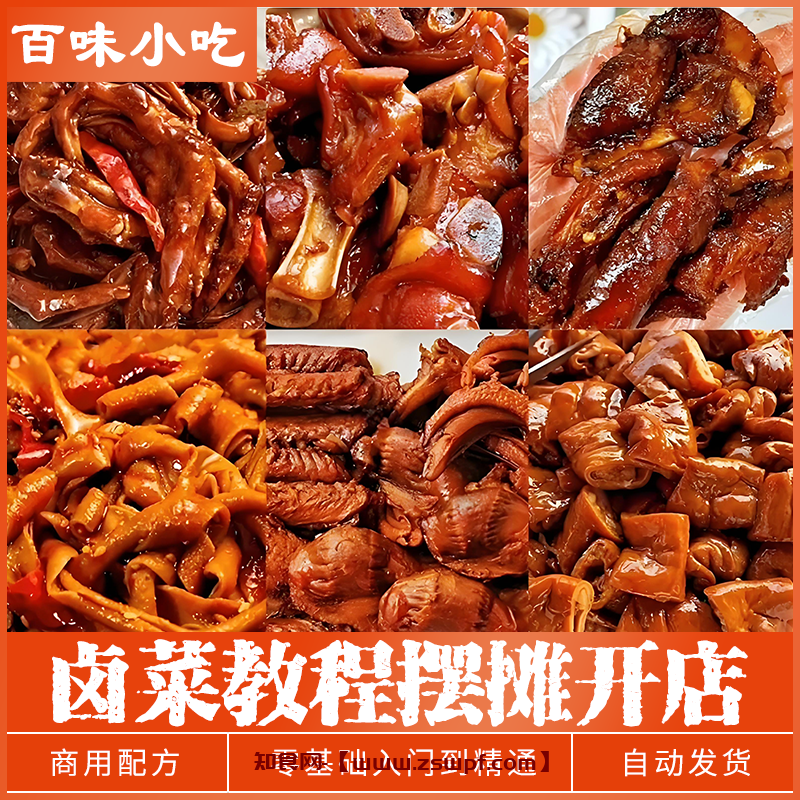 pf483、卤菜技术配方教程正宗四川麻辣卤菜商用小吃资料培训视频教学-知食网